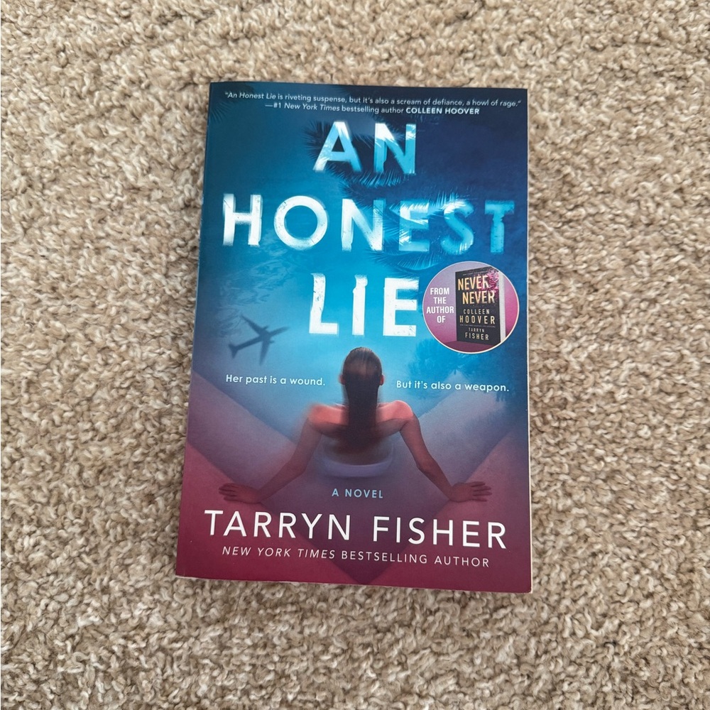 An Honest Lie by Tarryn Fisher - Blue and White Cover